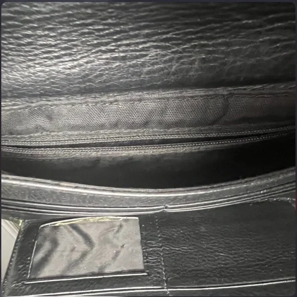 Vintage Harley Davidson Croc Embossed Leather Crossbody Wallet Bag - Picture 5 of 5